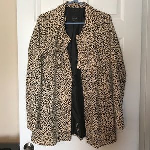 Volcom leopard pea coat