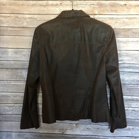 Dark Brown Leather Jacket - Picture 2 of 4