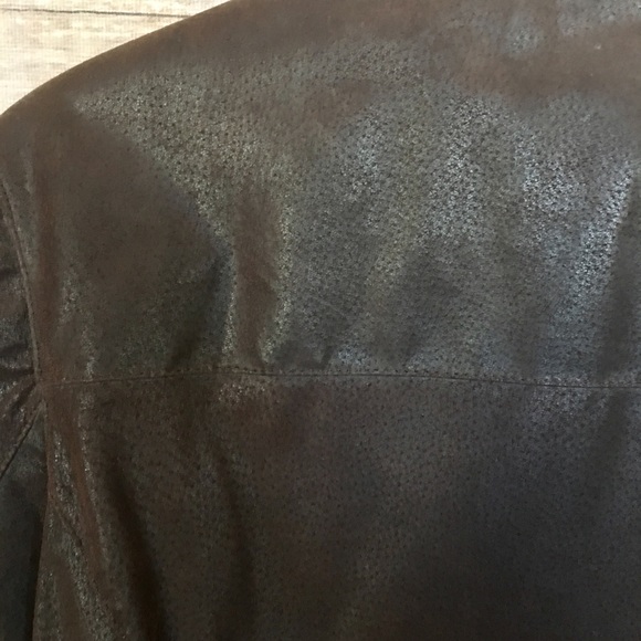 Dark Brown Leather Jacket - Picture 3 of 4