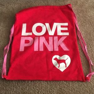 Drawstring PINK backpack