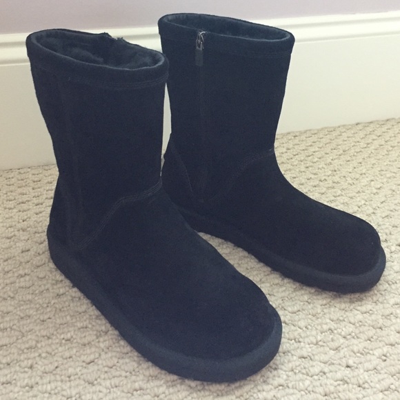 Black suede UGG boots