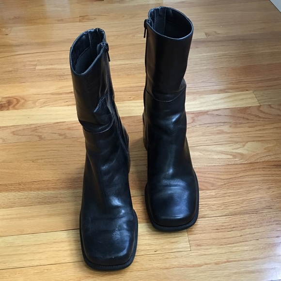 Enzo Angiolini Flexo Black Heeled Boots