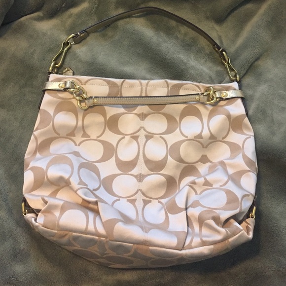 Gold Coach tote bag