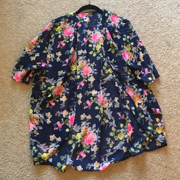 Charlotte Russe | sheer floral cover up