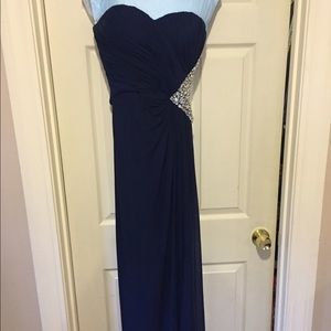 Long royal blue gown