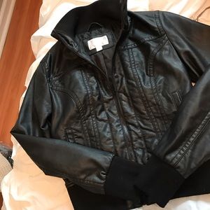 Black Faux Leather Jacket