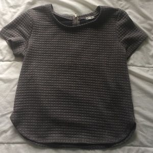 Gray Quilted Top
