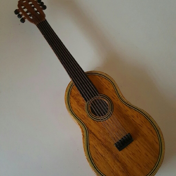 Miniature dollhouse Guitar Real strings handmade