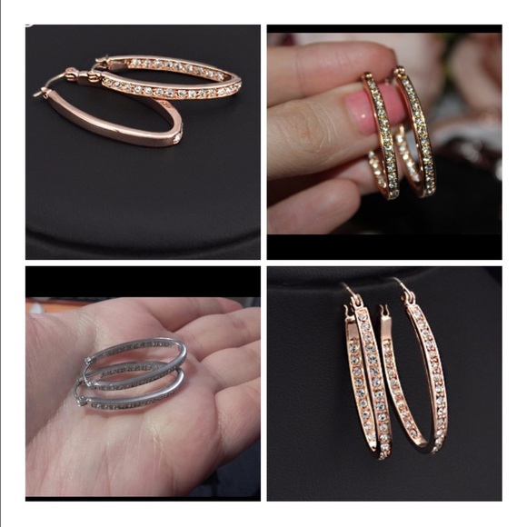 BRAND NEW LOOP EARRINGS CHOICE OF GOLD OR SILVER - Picture 4 of 4