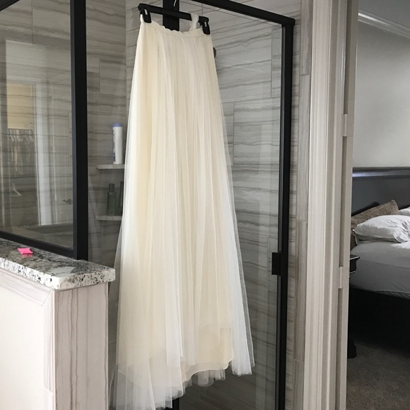 Long off white skirt
