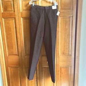 J. Press Brown Linen Dress Pants