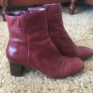 Nine West Burgandy Booties