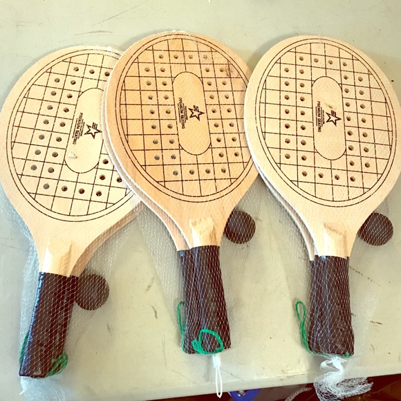 3 Racket Ball Paddles! Games! Brand new! Toys!