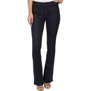 Free People Slim Flare Trouser Jeans in Denim Blue