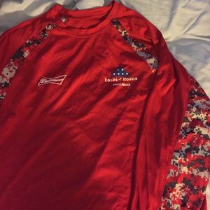 Long sleeve Large Budweiser dri-fit shirt