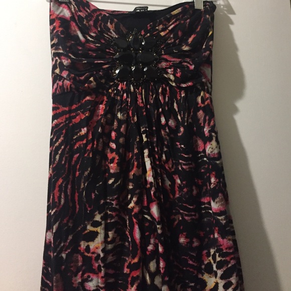 Sky Multicolor Strapless dress size Medium