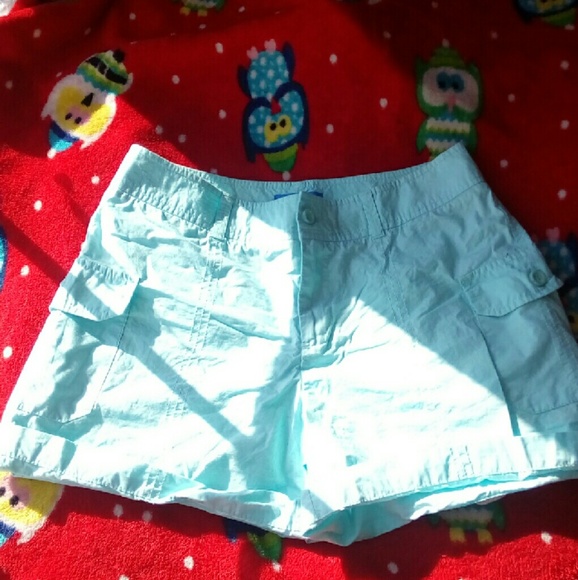 Light blue cotton shorts