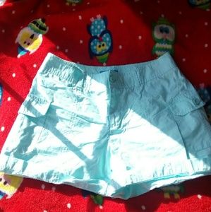 Light blue cotton shorts