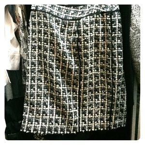 Size 16w Talbots black & white tweed pencil skirt