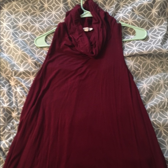 🎉SALE! Burgundy Cowl Neck Swing Dress