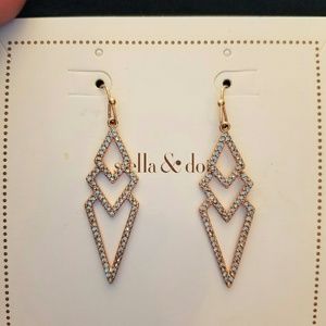 Stella and Dot Pave Spear earrings.