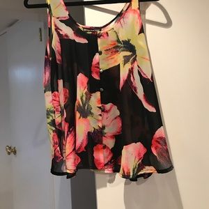 Floral sheer blouse
