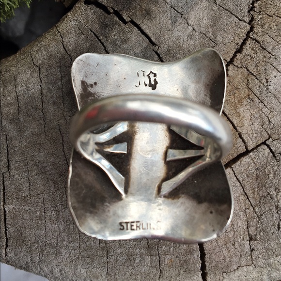 Vintage sterling silver turquoise ring - Picture 3 of 5