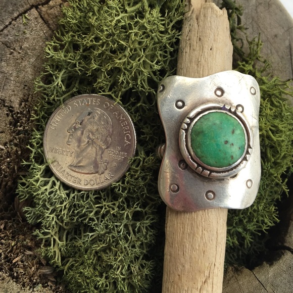 Vintage sterling silver turquoise ring - Picture 4 of 5