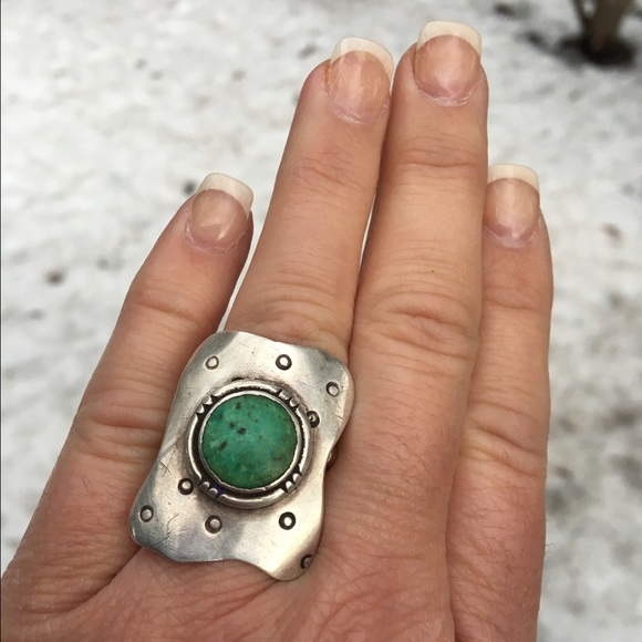 Vintage sterling silver turquoise ring - Picture 5 of 5