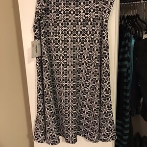 Black and White LLR Azure A-line Skirt
