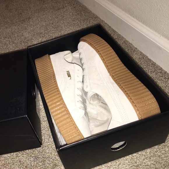 RIHANNA PUMA CREEPER WHITE & OATMEAL - Picture 3 of 3