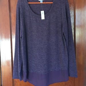 Purple long sleeve top