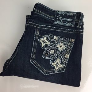 Hydraulic Slim Boot Cut Dark Wash Jeans