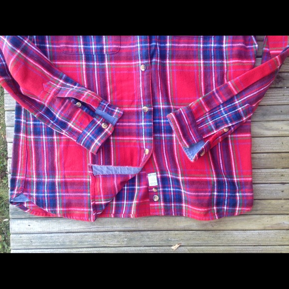 Euc Penfield X madewell flannel plaid top button L - Picture 3 of 3