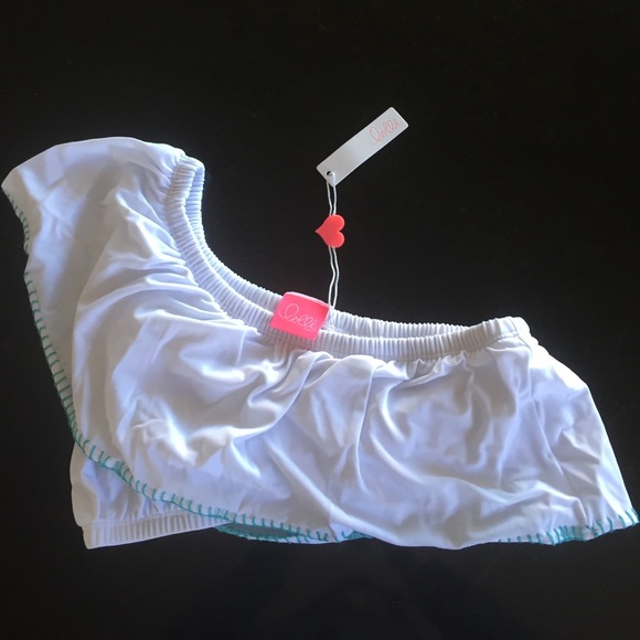 Lolli dreamy one shoulder white bikini top - Picture 1 of 2