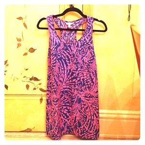lilly pulitzer blue and pink dress