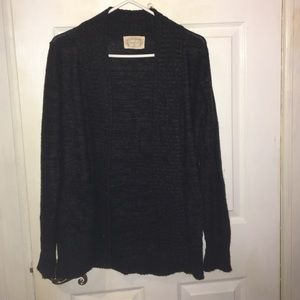 Open front gray cardigan
