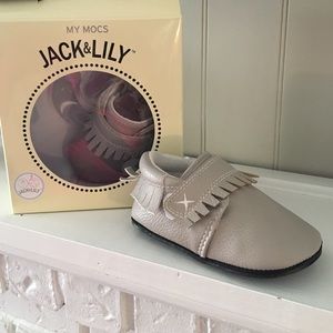 Grey fringe booties.