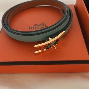 Hermes leather wrap bracelet