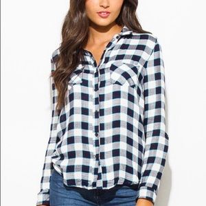 Plaid flannel button up!