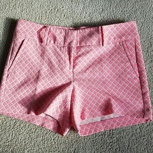 Cute pink/white Ann Taylor dressy short shorts