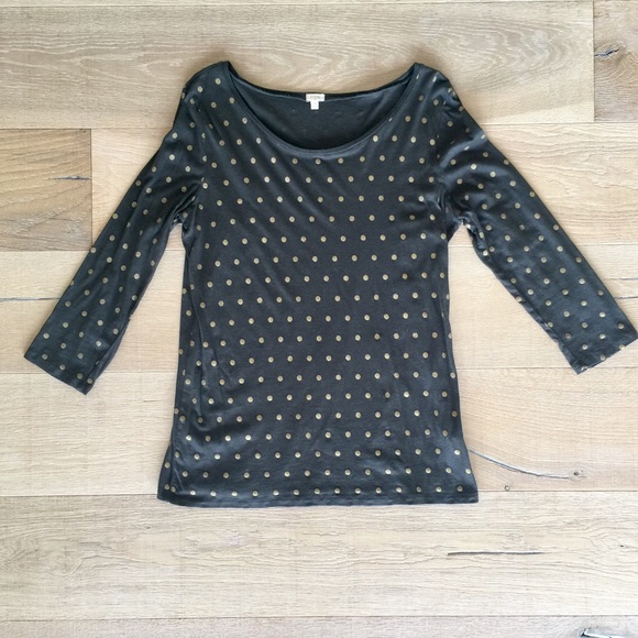 J.Crew Gold Dot Top