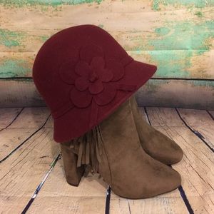 Rampage bucket hat Burgundy color vintage style