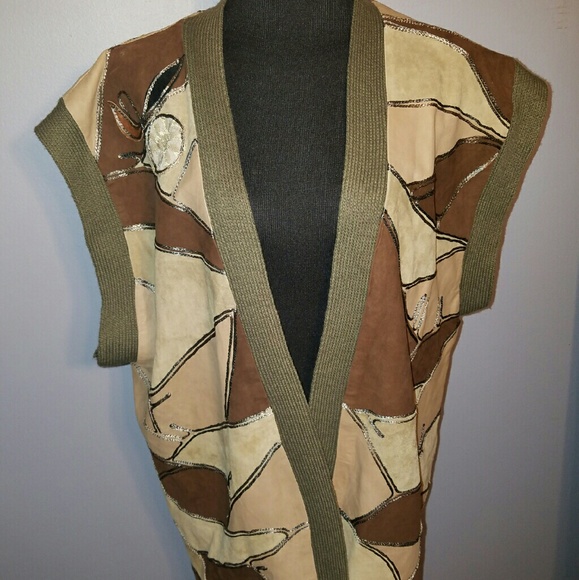 Vintage Leather and suede vest