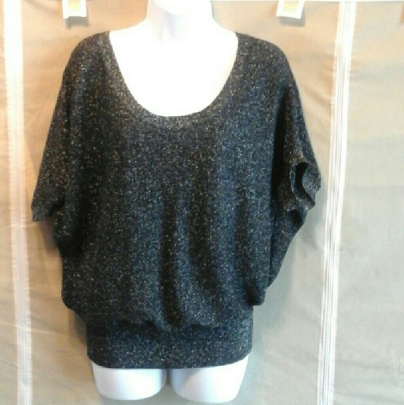 Express sparkly black top