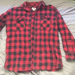 Red and white flannel shirt!