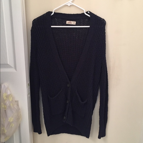 Hollister navy blue cardigan