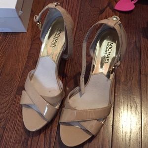 Michael Kors tan platforms