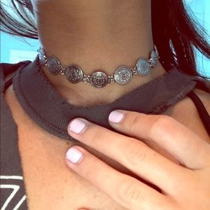 Silver boho choker NWOT