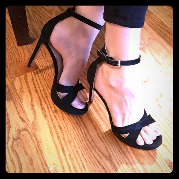 ZARA Black Strappy high heel.
